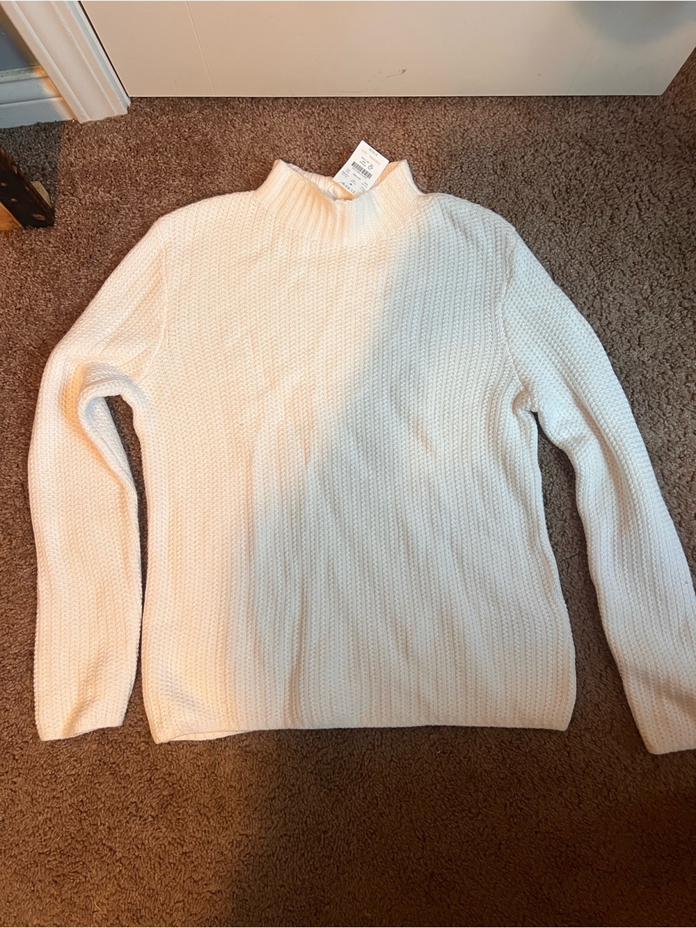 J. Crew Cozy Ivory Mock Neck Women's Sweater Sz SX NWT